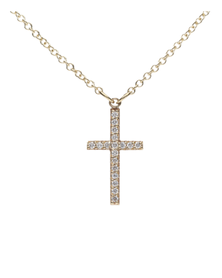 Lab Diamond Cross Necklace