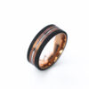 Rose Gold Tungsten Carbon Wedding Band