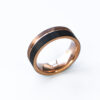 Mens Rose Gold Tungsten Wedding Band