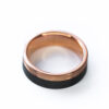 Mens Rose Gold Tungsten Wedding Bands