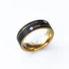 CZ Grooved Tungsten Ring