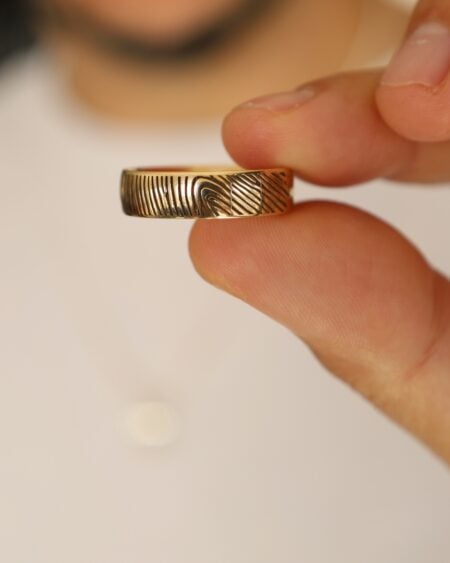 Personalised Fingerprint Engraved Ring