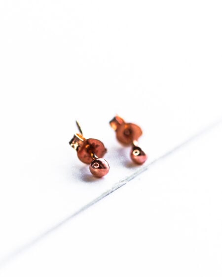 Rose Gold Ball Stud Earrings