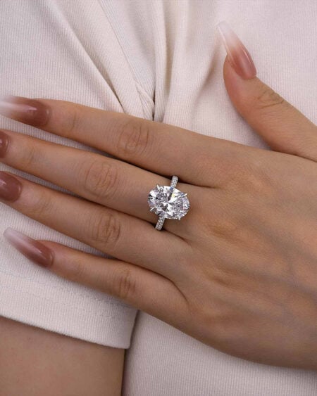 8ct Oval Moissanite Ring