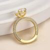 Oval Crushed Ice Moissanite Ring South Africa2