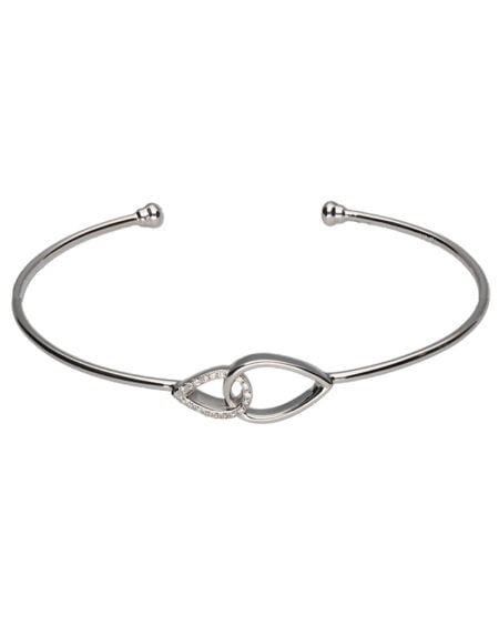 Diamond Bangle White Gold