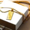 9ct gold plated evil eye layered necklace