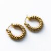 Chunky Twisted Gold Plated Earring