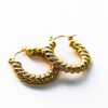 Chunky Twisted Gold Plated Earrings South Africa