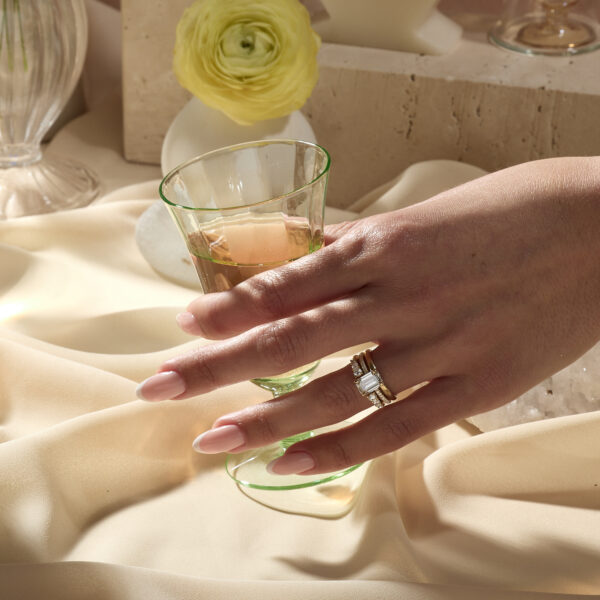 2ct Emerald Lab Grown Diamond Engagement Ring