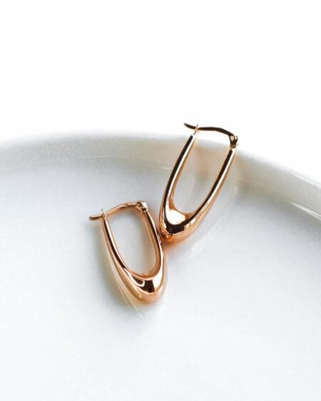 Gold Graduated Oval Earrings