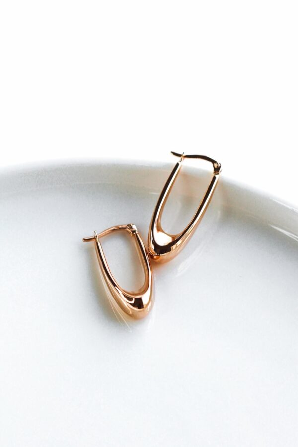 Gold Graduated Oval Earrings