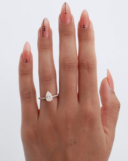 Lab Grown Diamond Pear Pavé Ring
