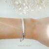 Silver Hinged Engraved Bangle