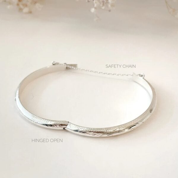 Silver Hinged Engraved Bangle Gauteng