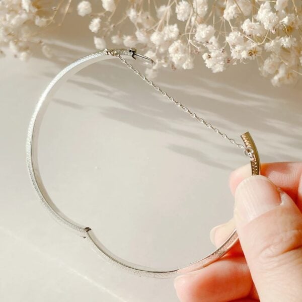 Silver Hinged Engraved Bangle Pretoria