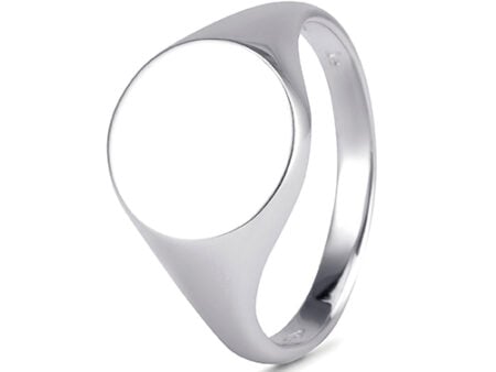Sterling Silver Round Signet Ring