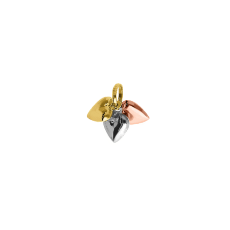 9ct Gold Hearts Charm