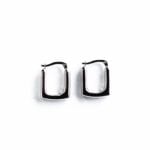 Gold Contemporary Square Huggies Earrings