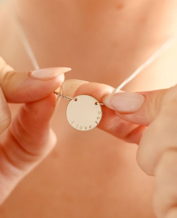 Personalised Engravable Disc Necklace