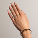 2ct Oval Lab Diamond Side Stone Ring