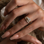 2ct Oval Lab Diamond Side Stone Ring Aria Jewellery