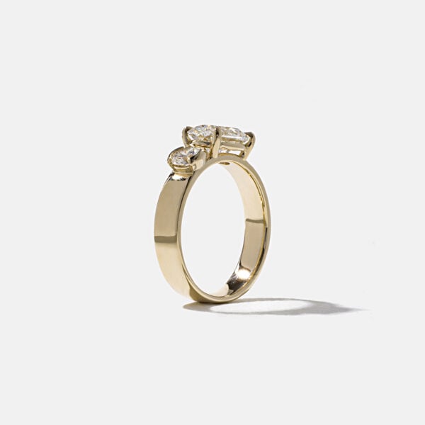 2ct Oval Lab Diamond Side Stone Ring South Africa Aria Jewellery