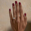 2ct Round Lab Diamond Pave Ring