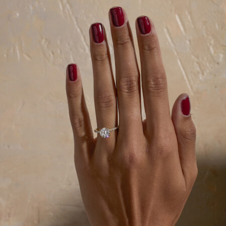 2ct Round Lab Diamond Pave Ring