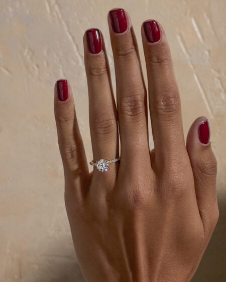 2ct Round Lab Diamond Pave Ring