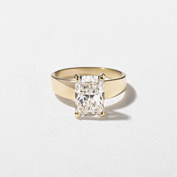 3ct Radiant Cut Lab Diamond Engagement Ring