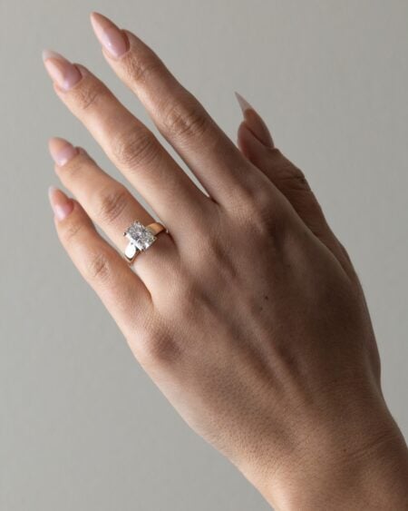 3ct Radiant Cut Lab Diamond Ring