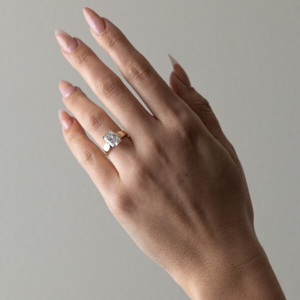 3ct Radiant Cut Lab Diamond Ring