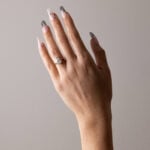 Bezel Pear Lab Diamond Engagement Ring