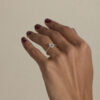 Pave Oval Lab Grown Diamond Ring