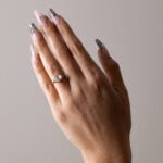 Pear Bezel Lab Diamond Engagement Ring
