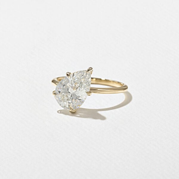 Pear Cut Lab Diamond Ring Tilt Setting South Africa