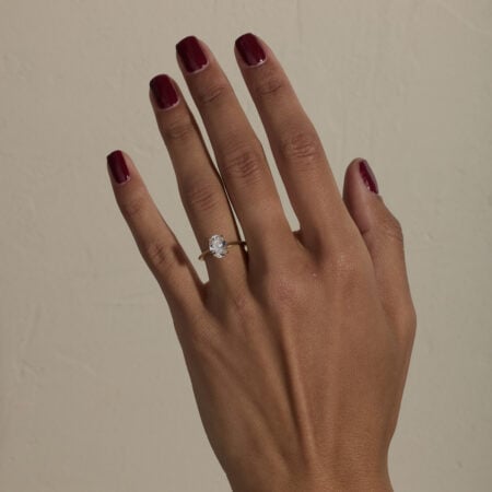 Solitaire Oval Lab Grown Diamond Ring