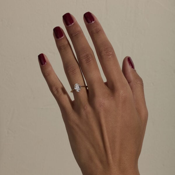Solitaire Oval Lab Grown Diamond Ring