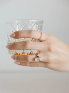 Taylor Swift Inspired Engagement Ring – Elongated Cushion Bezel
