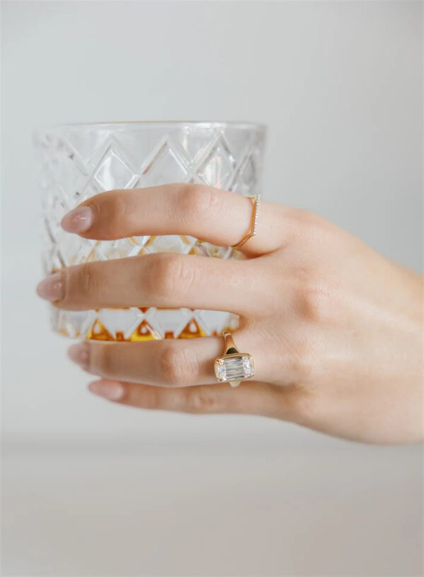 Taylor Swift Inspired Engagement Ring – Elongated Cushion Bezel