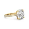 Studded Gallery 3ct Round Moissanite Engagement Ring Aria Jewellery