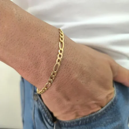 Gold Figaro Bracelet 6.2mm