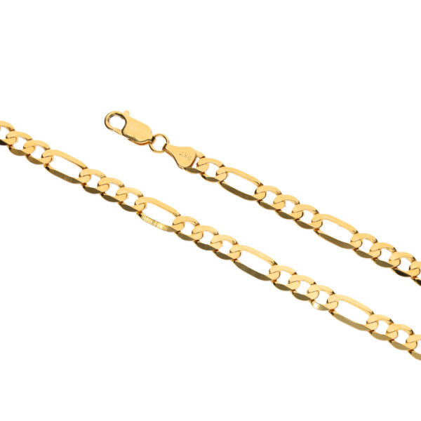 Gold Figaro Bracelet 6.2mm Aria Jewellery 1