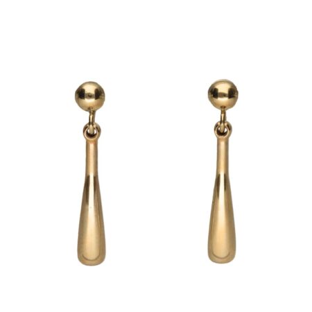 Dangle 9ct Gold Teardrop Earrings