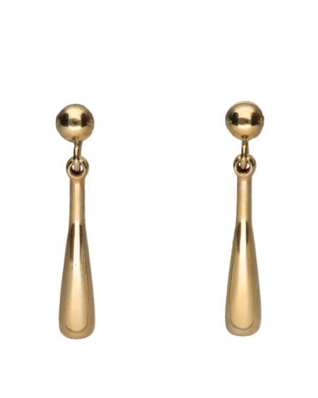 Dangle 9ct Gold Teardrop Earrings