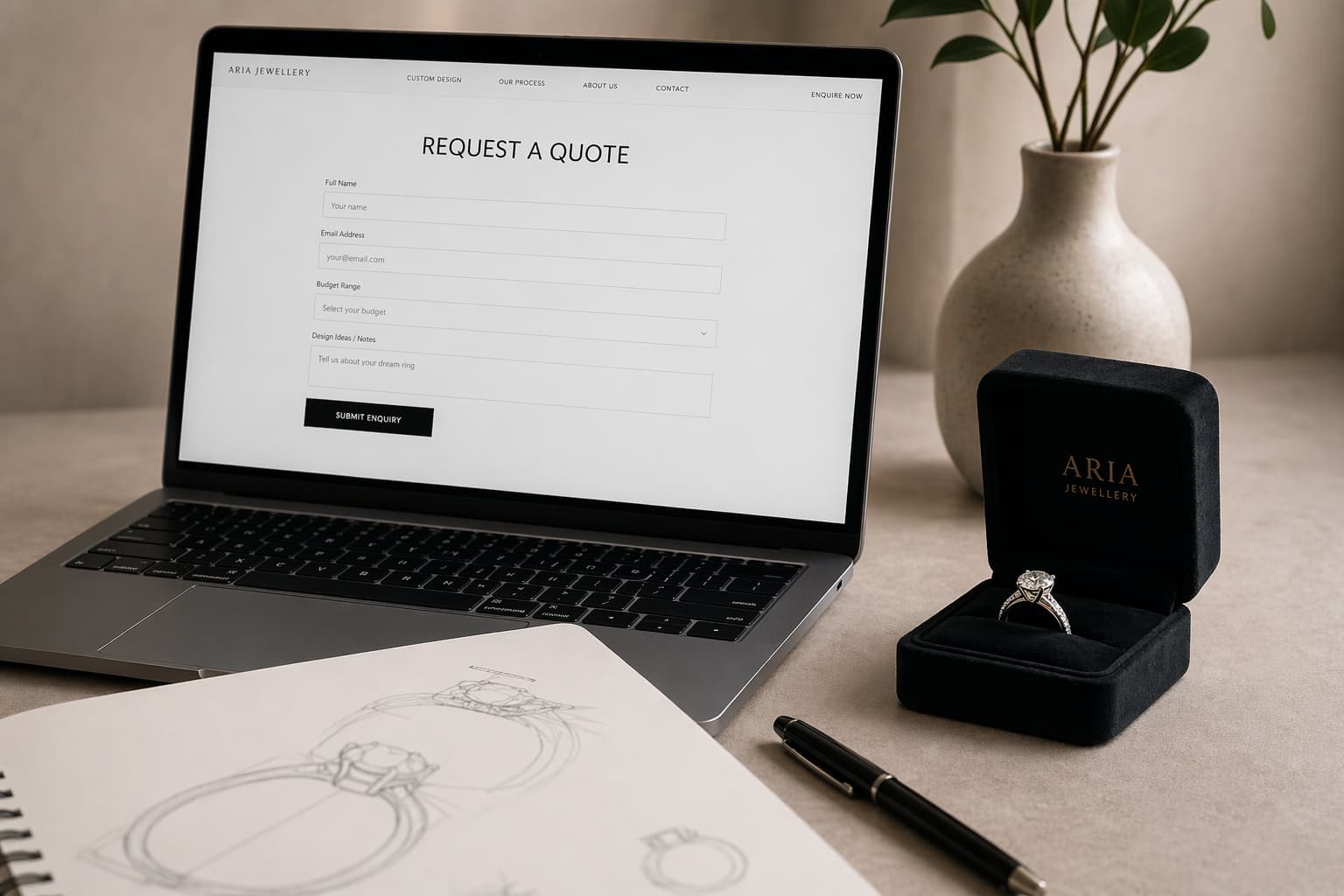 Request a bespoke engagement ring quote