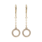 Circle Lab Diamond Earrings yellow gold