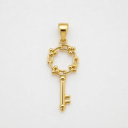 Gold Antique Key Pendant