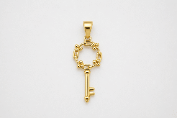 Gold Antique Key Pendant